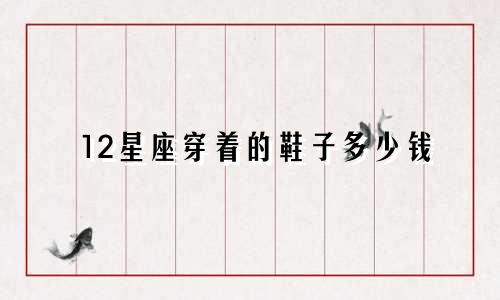 12星座穿着的鞋子多少钱