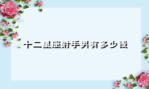 十二星座射手男有多少钱