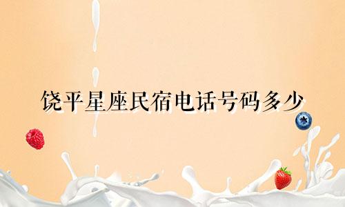 饶平星座民宿电话号码多少