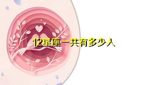 12星座一共有多少人