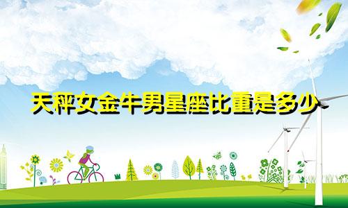 天秤女金牛男星座比重是多少