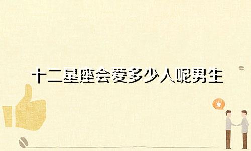 十二星座会爱多少人呢男生