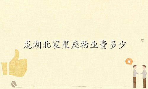 龙湖北宸星座物业费多少