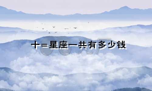 十=星座一共有多少钱