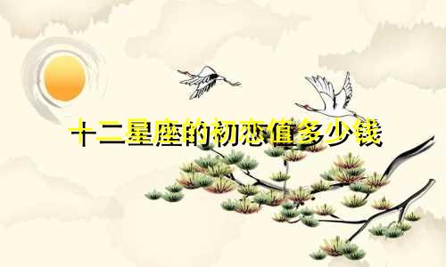 十二星座的初恋值多少钱