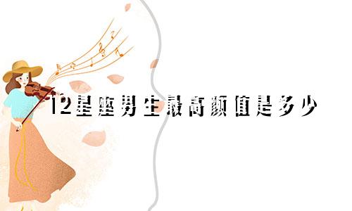 12星座男生最高颜值是多少