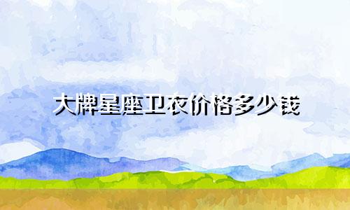 大牌星座卫衣价格多少钱