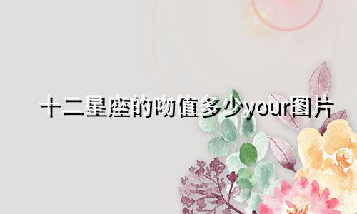 十二星座的吻值多少your图片