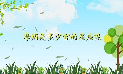摩羯是多少宫的星座呢