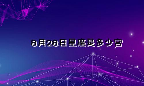 8月28日星座是多少宫