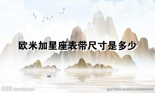 欧米加星座表带尺寸是多少