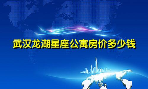 武汉龙湖星座公寓房价多少钱