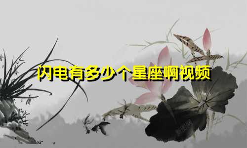 闪电有多少个星座啊视频