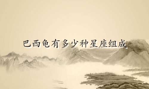 巴西龟有多少种星座组成