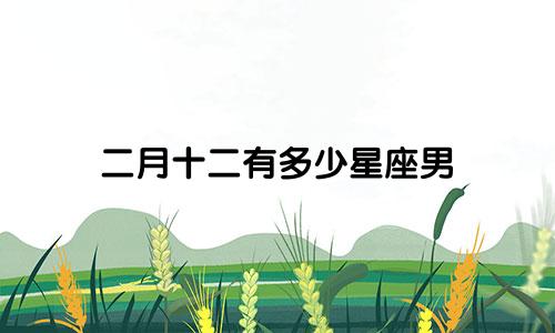 二月十二有多少星座男