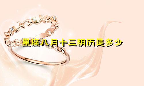 星座八月十三阴历是多少