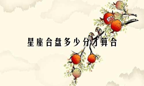 星座合盘多少分才算合