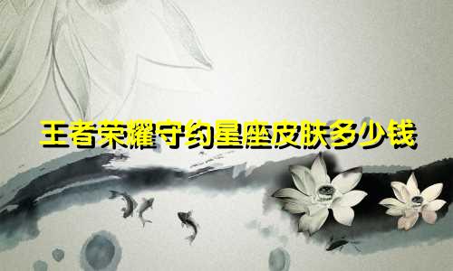 王者荣耀守约星座皮肤多少钱
