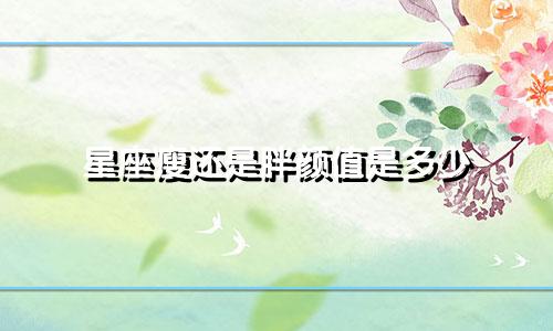 星座瘦还是胖颜值是多少