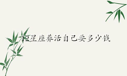 12星座养活自己要多少钱