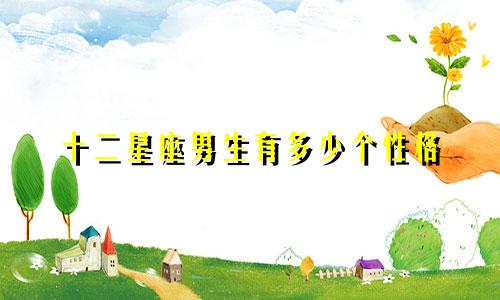 十二星座男生有多少个性格