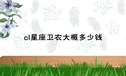 cl星座卫衣大概多少钱