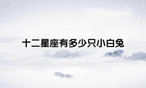 十二星座有多少只小白兔