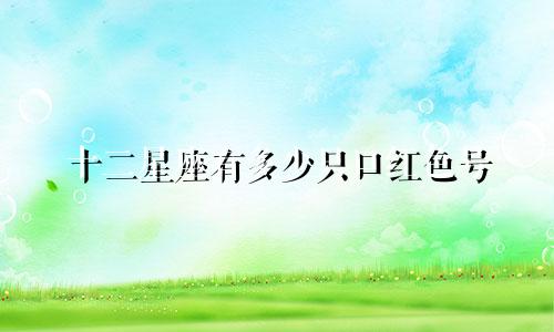 十二星座有多少只口红色号