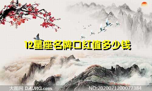 12星座名牌口红值多少钱