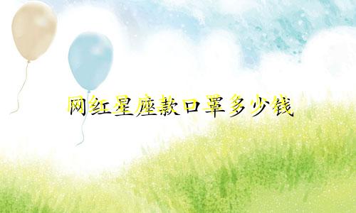 网红星座款口罩多少钱