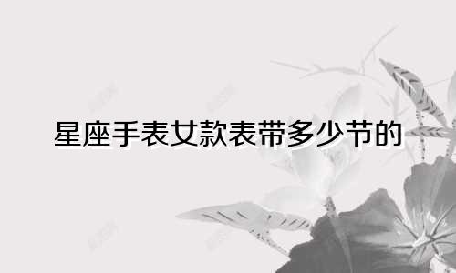 星座手表女款表带多少节的