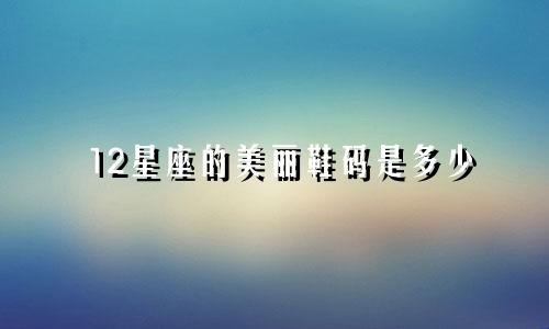 12星座的美丽鞋码是多少