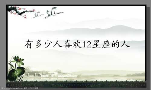 有多少人喜欢12星座的人
