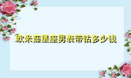 欧米茄星座男表带钻多少钱
