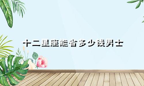 十二星座能省多少钱男士
