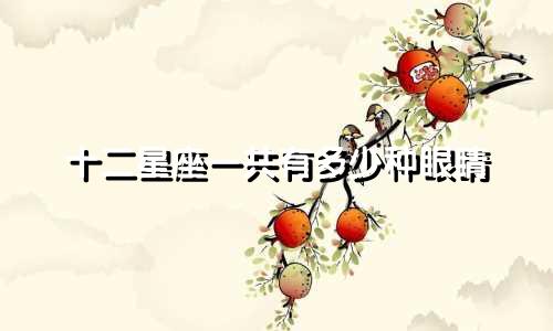 十二星座一共有多少种眼睛