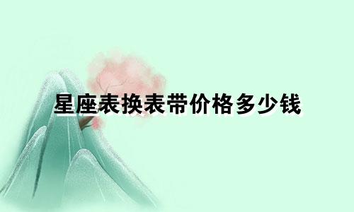星座表换表带价格多少钱