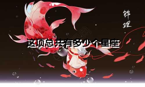 这项总共有多少个星座