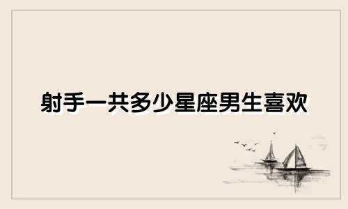 射手一共多少星座男生喜欢