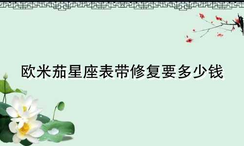 欧米茄星座表带修复要多少钱