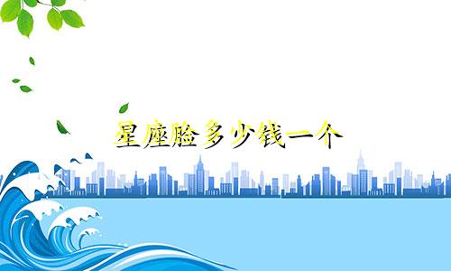 星座脸多少钱一个