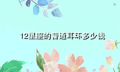12星座的普通耳环多少钱