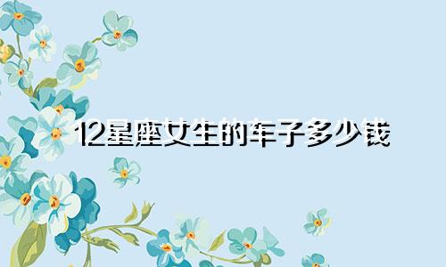 12星座女生的车子多少钱