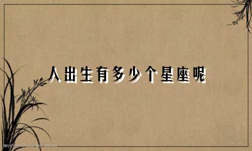 人出生有多少个星座呢