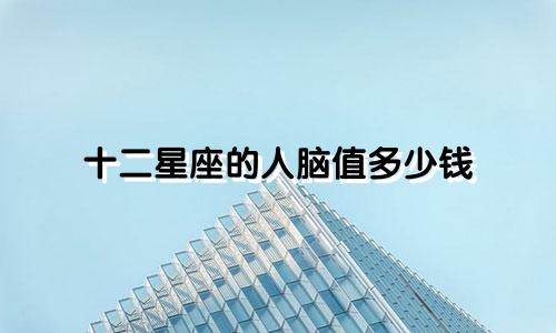 十二星座的人脑值多少钱