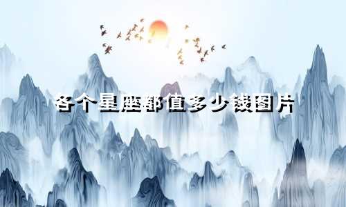 各个星座都值多少钱图片