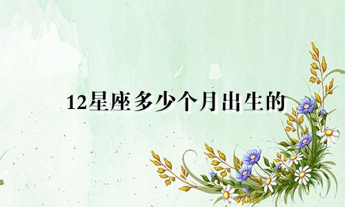 12星座多少个月出生的