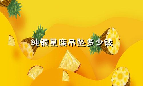 纯银星座吊坠多少钱