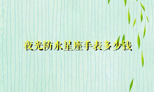 夜光防水星座手表多少钱