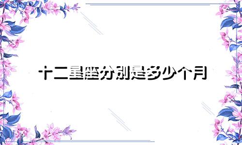 十二星座分别是多少个月